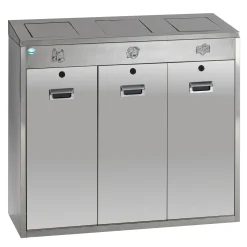 VAR Wertstoffsortiersystem 3x48 Liter Edelstahl