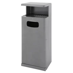 Vepa Bins Abfallbehälter für draußen mit Dach 55 Liter aus Aluminium