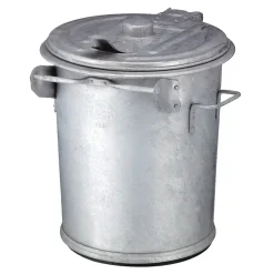 Vepa Bins Abfallbehälter stahlverzinkt 70 Liter mit Klappdeckel
