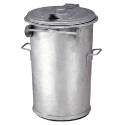 Vepa Bins Abfallbehälter stahlverzinkt 110 Liter mit Klappdeckel
