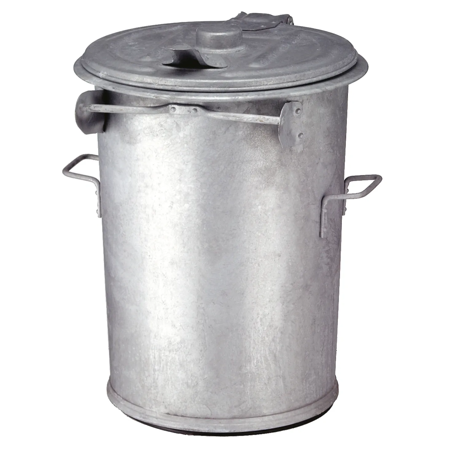 Vepa Bins Abfallbehälter stahlverzinkt 90 Liter mit Klappdeckel