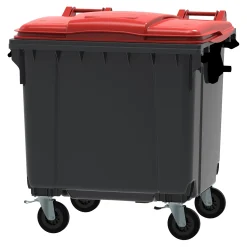 Vepa Bins Großraummüllcontainer 1100 Liter mit Flachdeckel zweifarbig