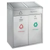 Vepa Bins Recycling Abfalleimer für den Außenbereich 2x21 Liter