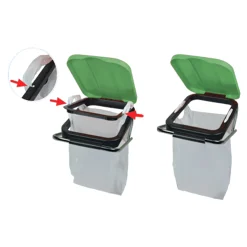 Vepa Bins Wallfix-Abfallsackhalter, zur Wandmontage, 130 Liter