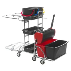Vermop Twixter-Press Reinigungswagen verchromt