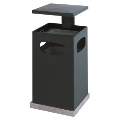 V-Part Ascher-Papierkorb für draußen mit Dach 80 Liter