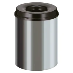 V-Part Feuerlöschender Papierkorb Edelstahl 15 Liter offen
