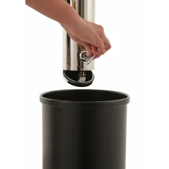 V-Part Runder Wand-Aschenbecher 1 Liter Edelstahl